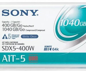 Sony SDX5-400W AIT-5 Backup WORM Tape Cartridge(400GB/1040GB Retail pack)