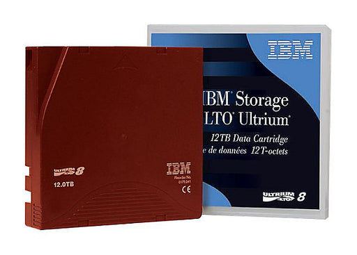IBM 01PL041 LTO Ultrium 8 Backup Tape Data Cartridge (12TB/30TB) Retail Packaging