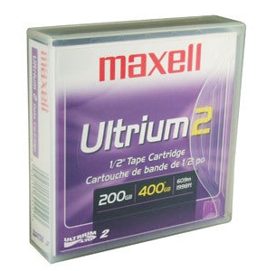 Maxell 183850 LTO-2 Backup Tape Cartridge (200GB/400GB) Retail Pack