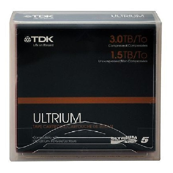 TDK 61857 LTO-5 Backup Tape Cartridge (1.5TB/3.0TB) Retail Pack