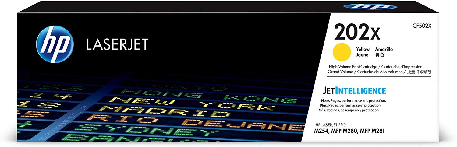 HP 202X | CF502X | Toner Cartridge | Yellow | High Yield