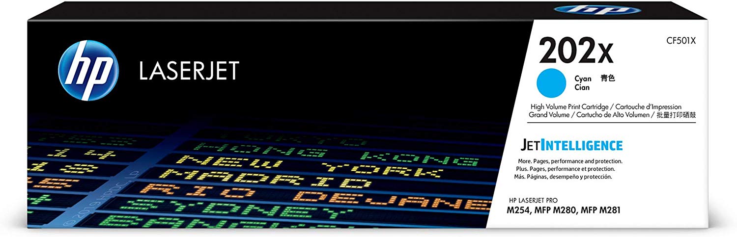 HP 202X | CF501X | Toner Cartridge | Cyan | High Yield