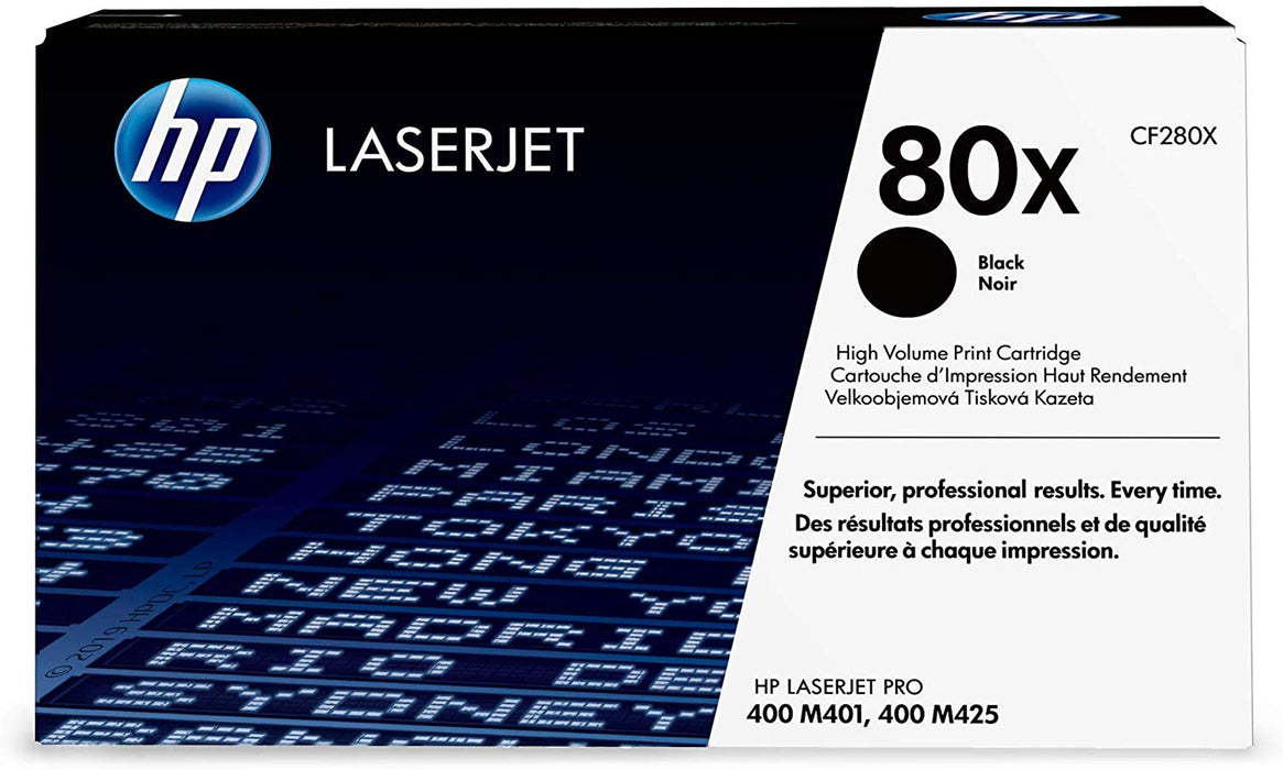 HP 80X | CF280X | Toner Cartridge | Black | High Yield
