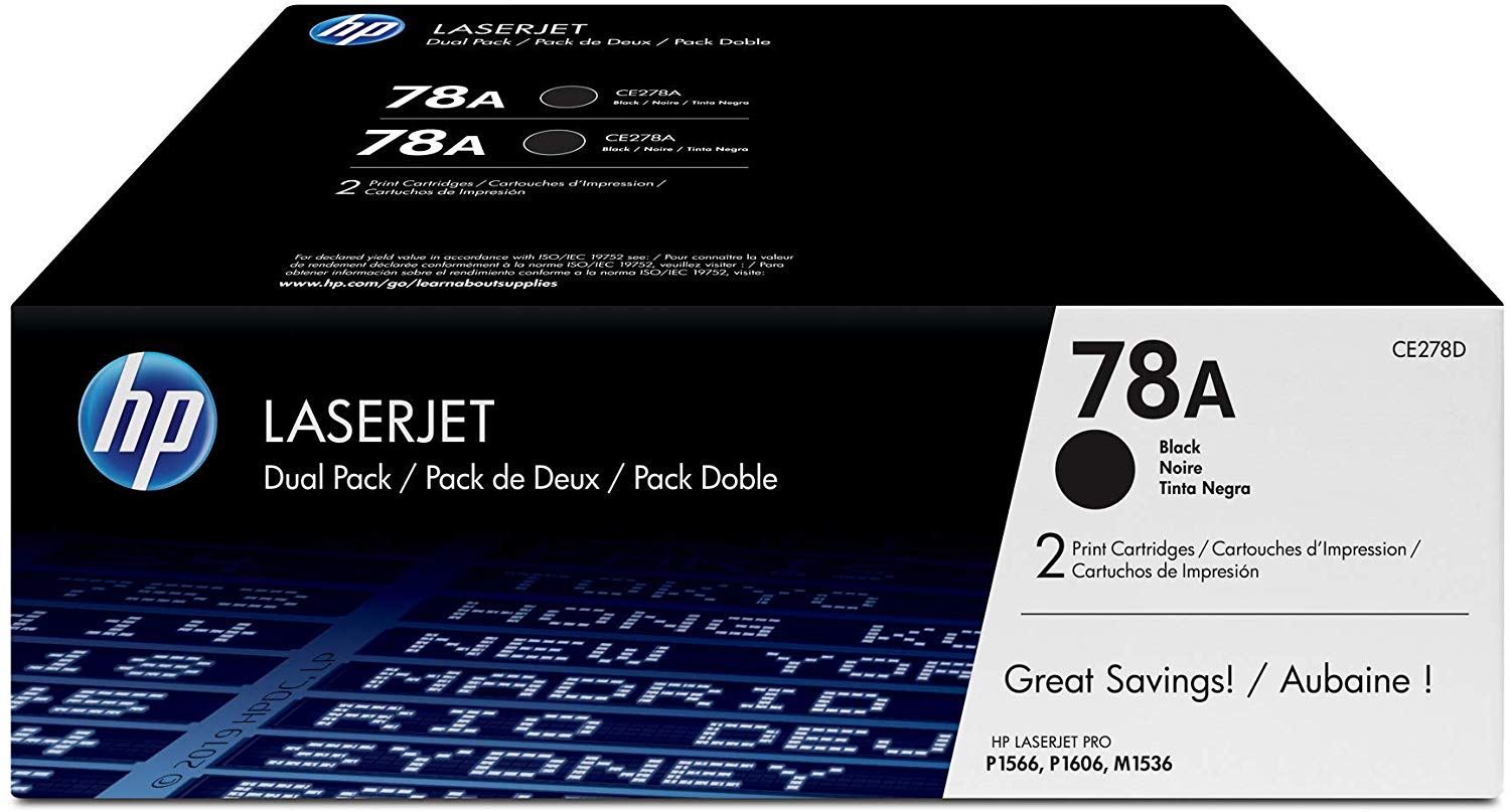 HP 78A | CE278D | 2 Toner Cartridges | Black