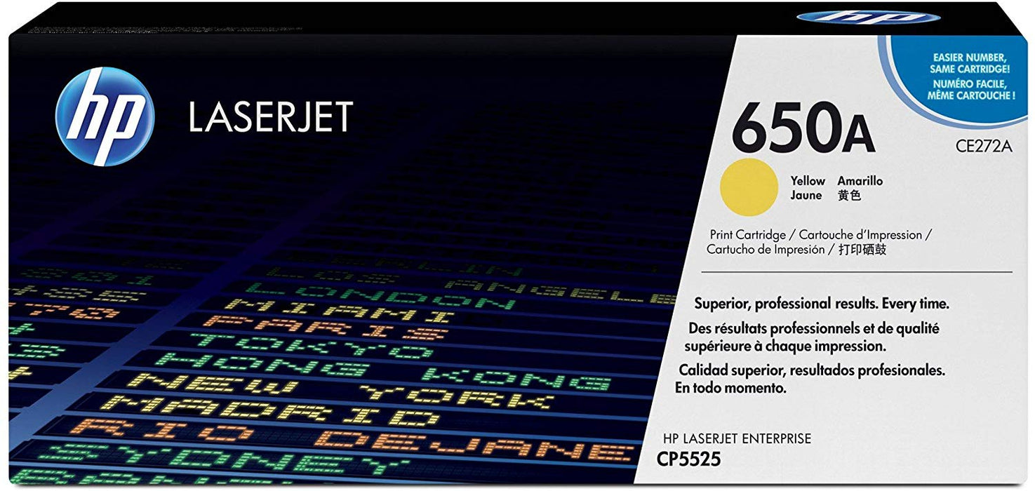 HP 650A | CE272A | Toner Cartridge | Yellow