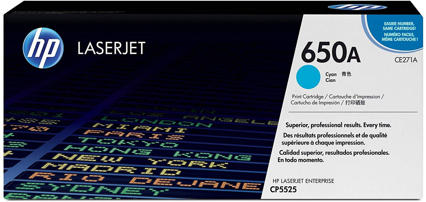 HP 650A | CE271A | Toner Cartridge | Cyan
