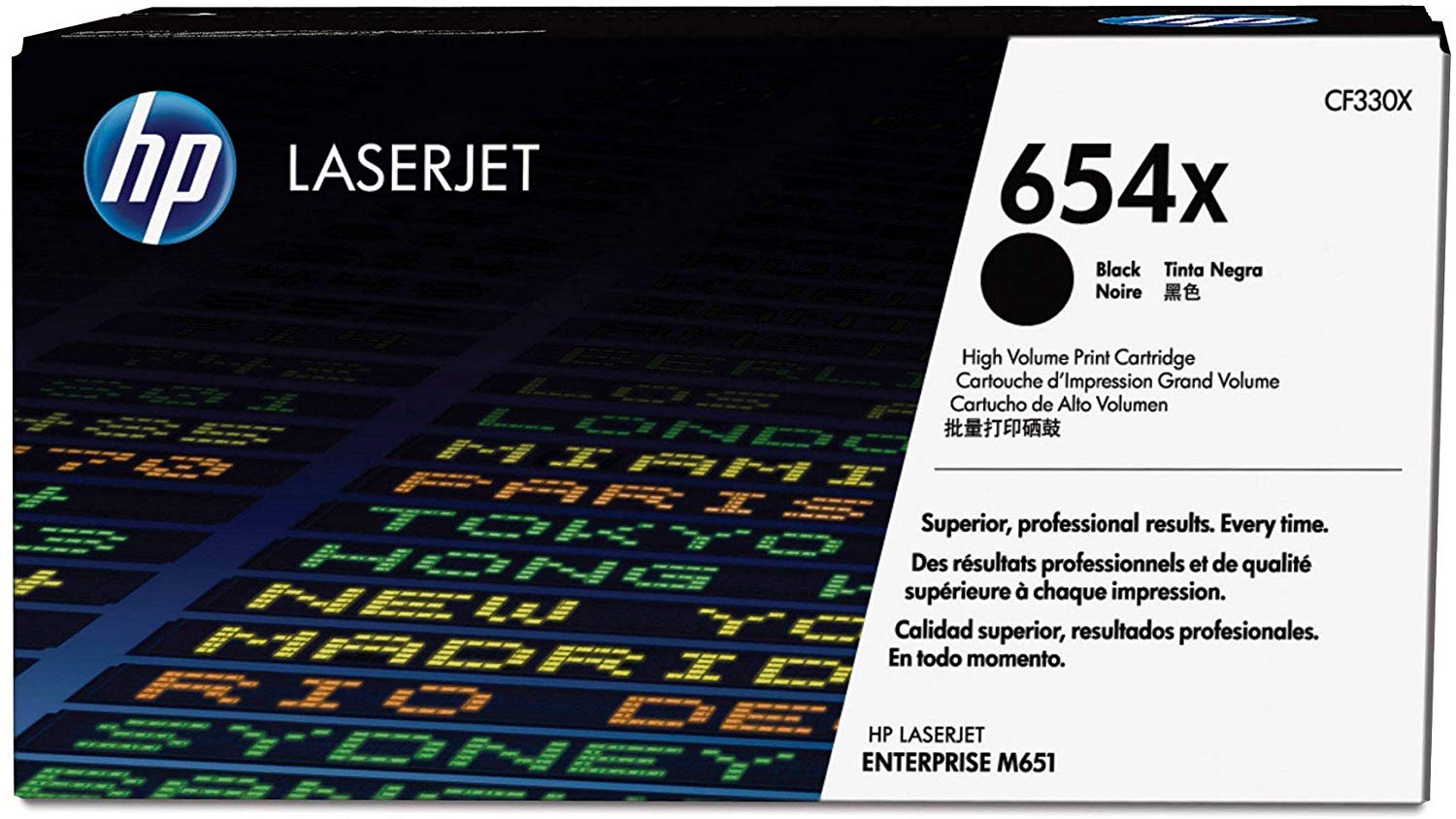 HP 654X | CF330X | Toner Cartridge | Black | High Yield