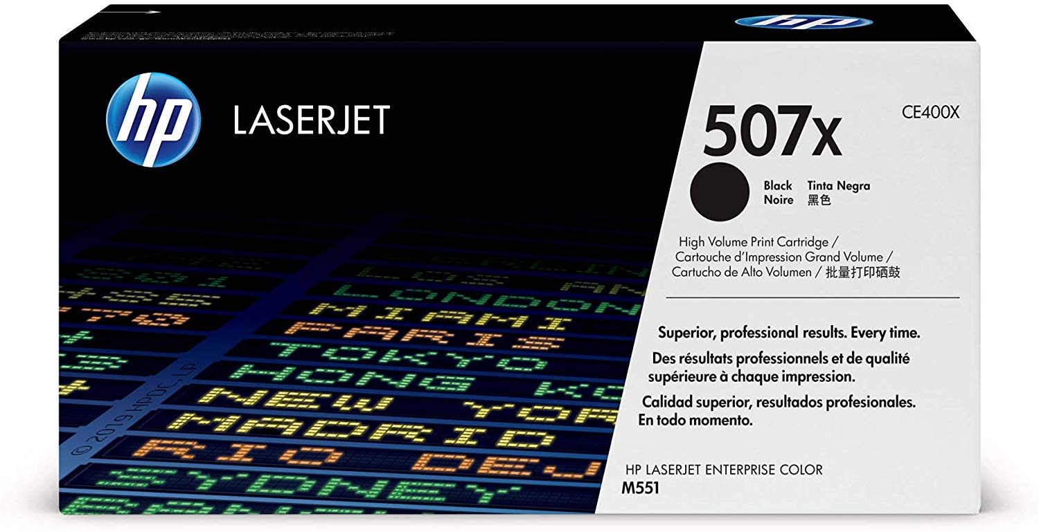 HP 507X | CE400X | Toner Cartridge | Black | High Yield