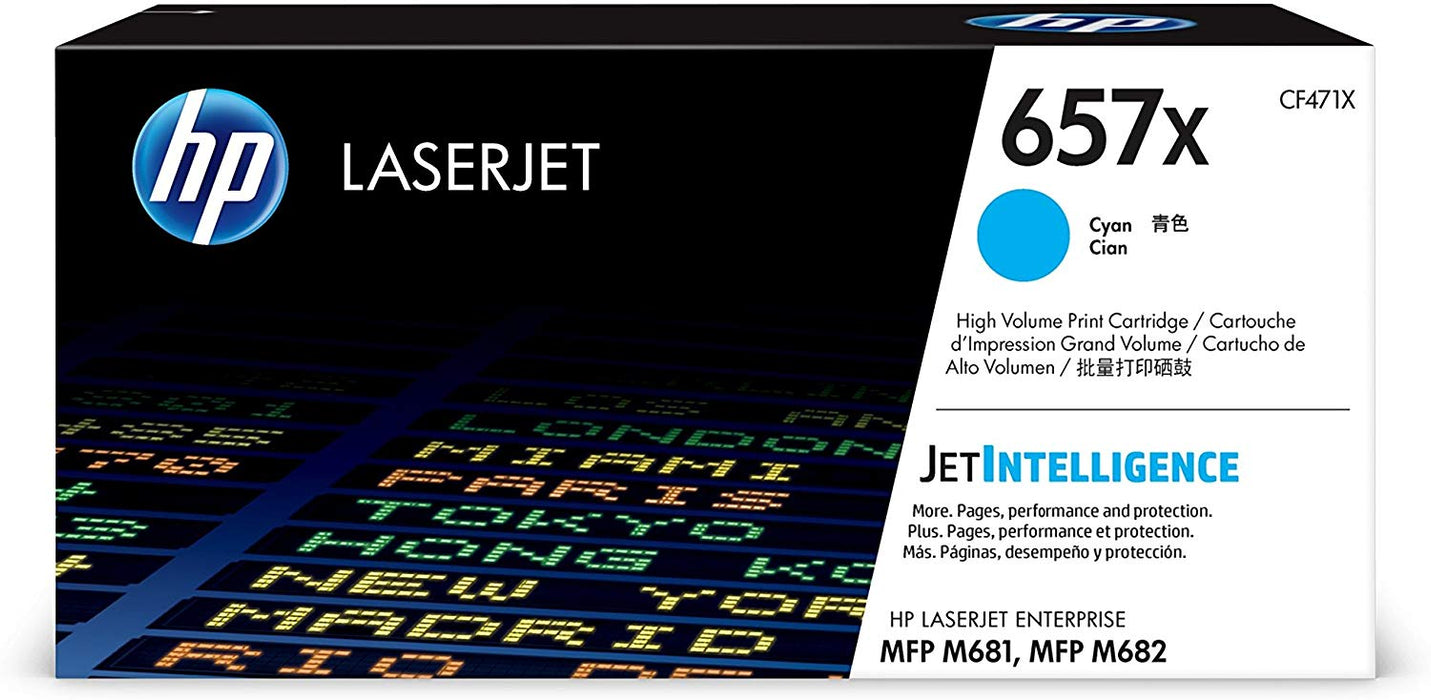 HP 657X | CF471X | Toner Cartridge | Cyan | High Yield