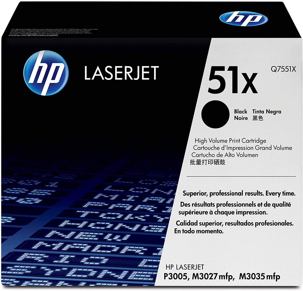 HP 51X | Q7551X | Toner Cartridge | Black | High Yield