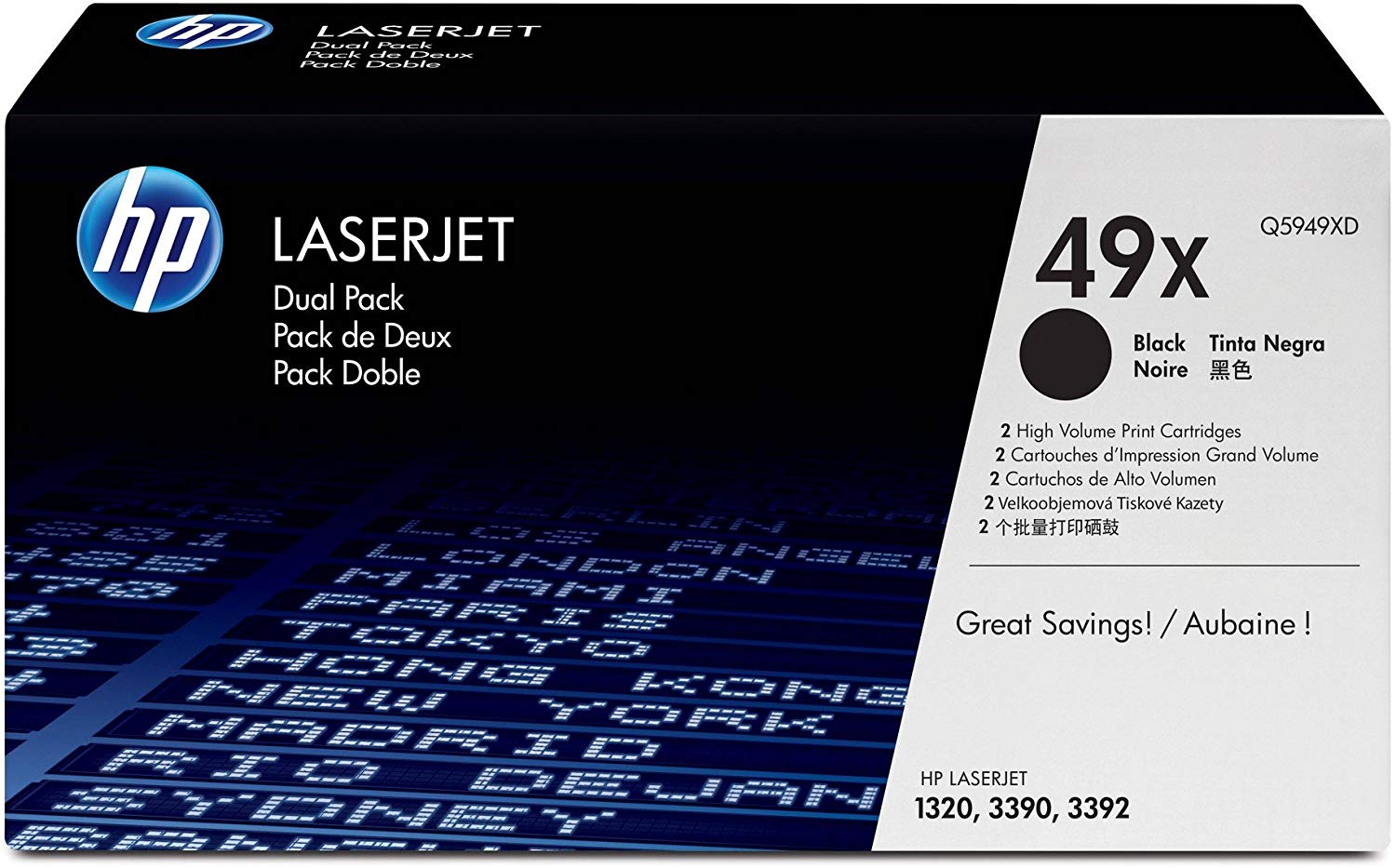 HP 49X (Q5949XD) Black High Yield Original Laserjet Toner Cartridges