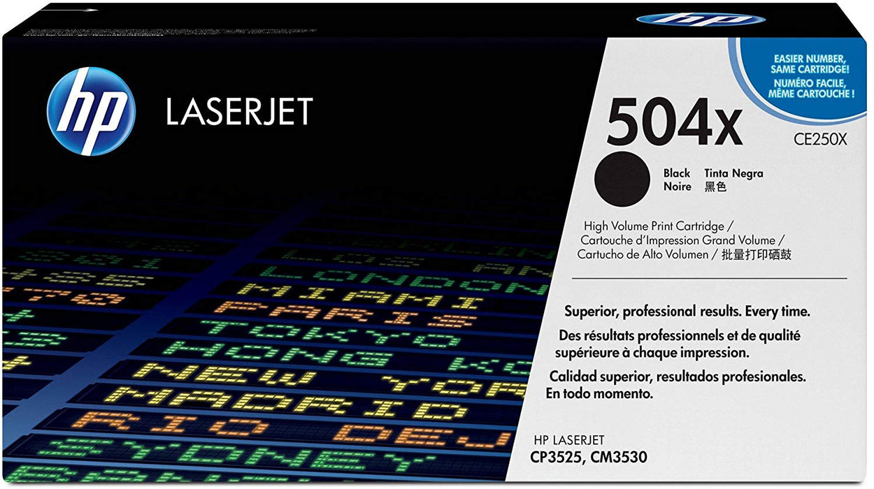 HP 504X | CE250X | Toner Cartridge | Black | High Yield