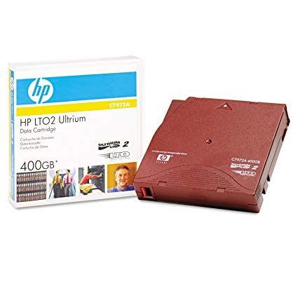 HP C7972A LTO-2 Backup Tape Cartridge (200GB/400GB) Retail Pack