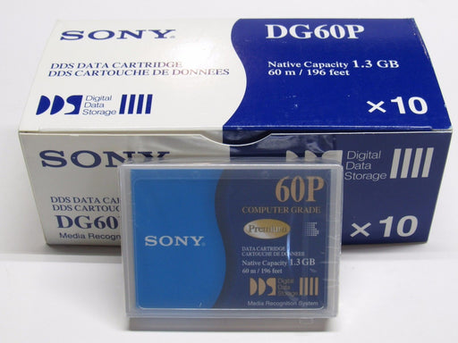 Sony DG60P 4mm DDS-1 Backup Tape Cartridge (1.3GB/2.6GB 60m Retail Pack)
