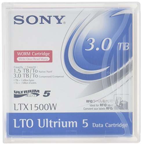 Sony LTO-5: 10 tapes, 1 cleaning tape, labels