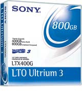 Sony LTX400GWW LTO-3 Backup Tape Cartridge (400GB/800GB) Retail Pack