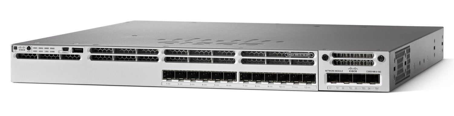 Cisco Catalyst WS-C3850-16XS-S 3850 16 Port 10G Fiber Switch IP Base