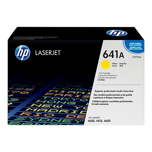 HP 641A Yellow Toner Cartridge, Standard (C9722A)